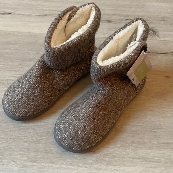 ULTRAIDEAS Women's Camber Fleece Bootie Slipper with Memory Foam M Light Grey - Picture 7 of 10